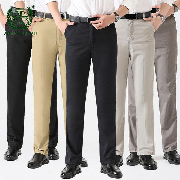 

men's suits & blazers suit pants spring autumn fashion business casual long pant breathable straight dress formal trousers, White;black