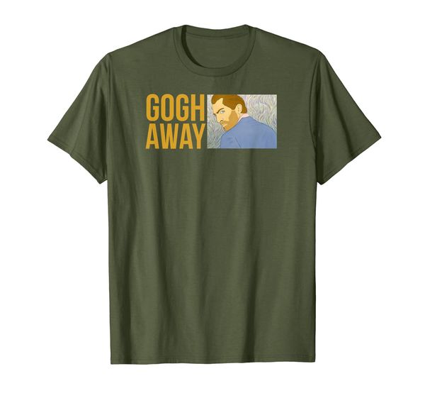

go away t-shirt gogh away dutch art parody shirt, White;black