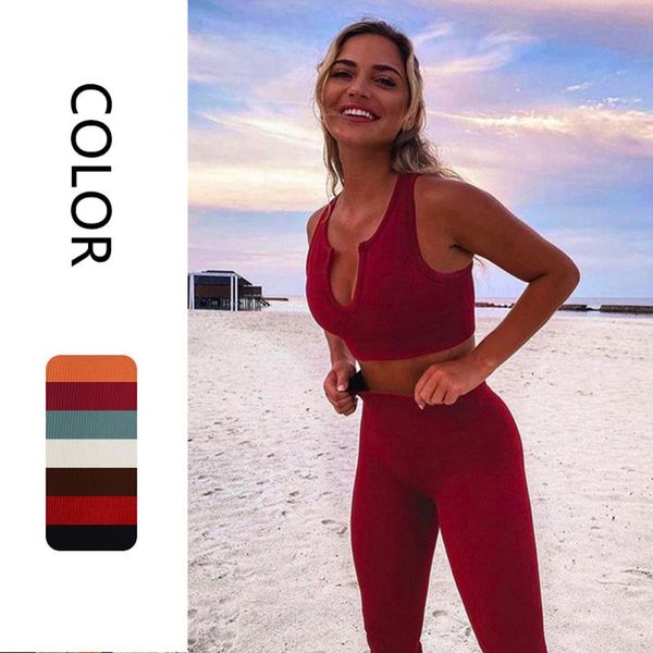

yoga outfit seamless gym set sport workout clothes women 2pcs fitness suit sports bra and leggings tracksuit