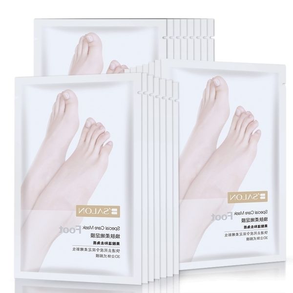 

pieces of hand five and foot mask covered with fruit acid for mild moisturizing