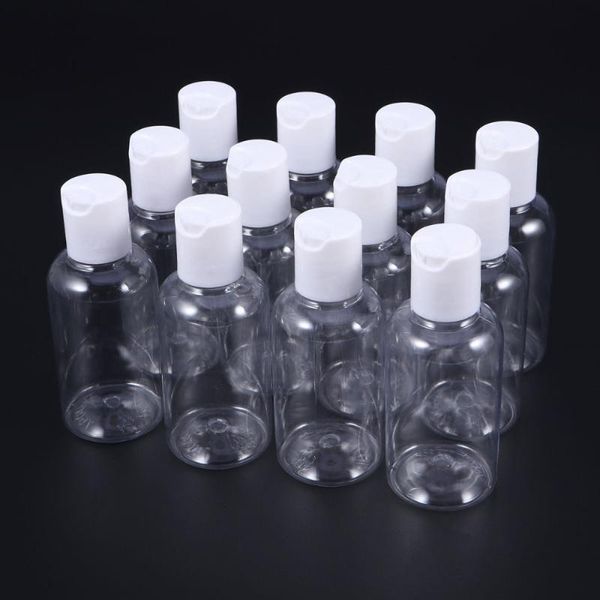 

storage bottles & jars 15pcs 75ml refillable bottle press cap travel container for shampoo cream lotion (random color)