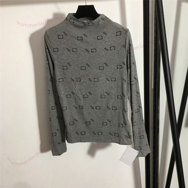 

full letter tight sweater stripe pattern long sleeves trendy high elastic bottoming shirt autumn warm knits pullover, White;black