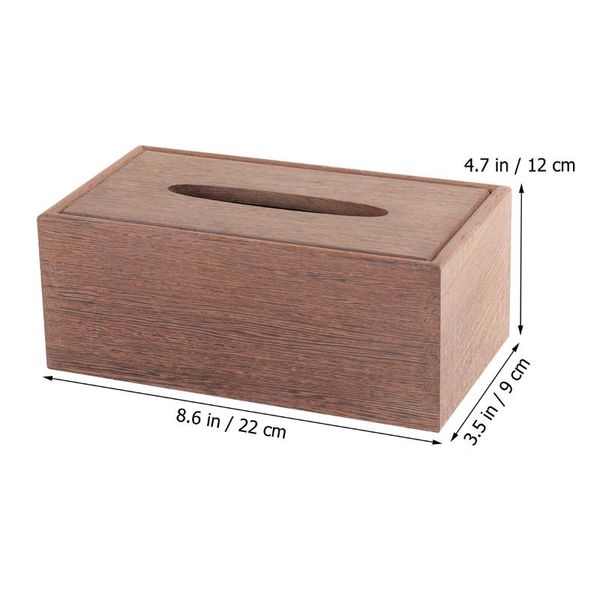 

tissue boxes & napkins 1pc wooden box natural napkin case paper towel holder table for home office light brown