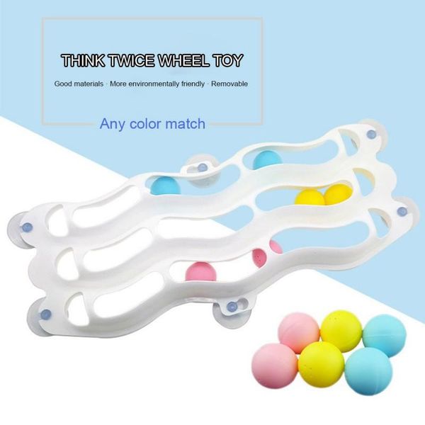 

cat toys pet idea ball three-layer window sill toy with sucker