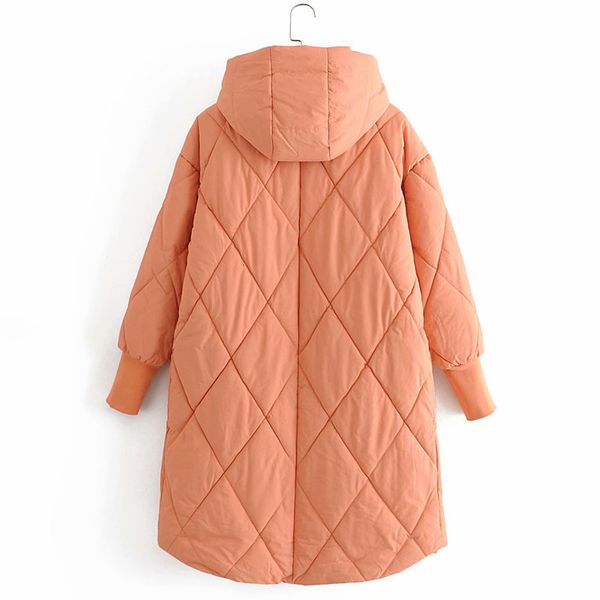 

jackets korean style loose hooded cotton chic female jacket horn buckle black fashion warm women's coat, Black;brown