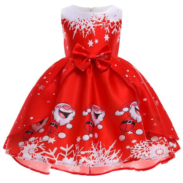 

girl's dresses christmas girls dress kids pageant gown xmas santa costume children princess party toddler, Red;yellow