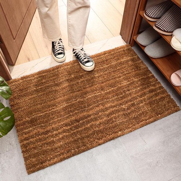 

nutural coconut fiber entrance rug scrape door mat indoor dust proof non slip doormat for front carpet floor mats carpets