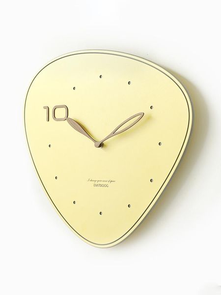 

nordic yellow fashion wall clock silent simple wood clocks home decor relogio de parede modern design bk50bg