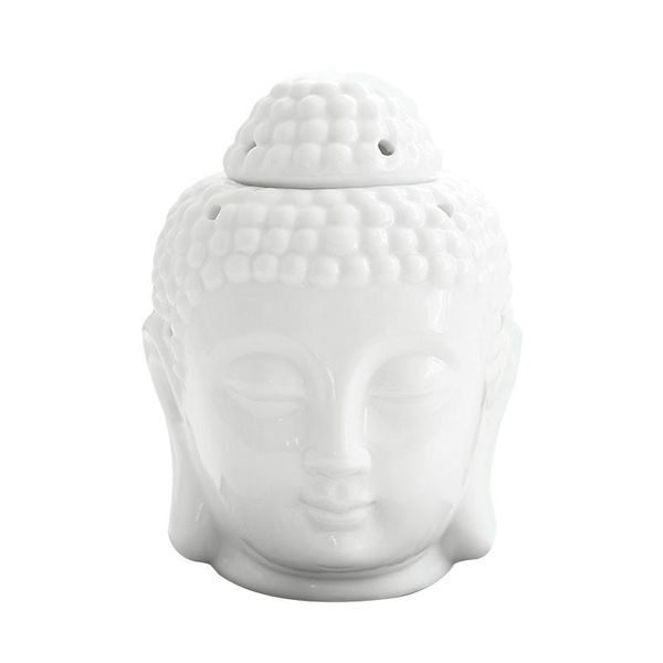

fragrance lamps candle oil burner relax holders yoga ceramic meditation buddha head statue gift bedroom diffusers home decor