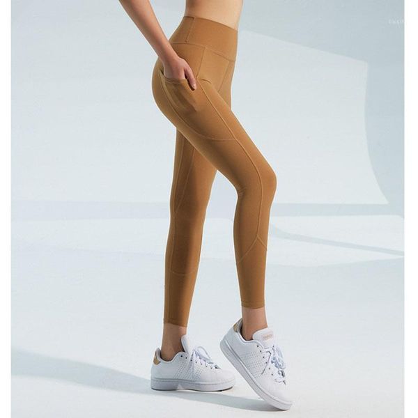 

yoga outfit pants fitness sports leggings naked-feel push up female running trousers high waist leggin gym