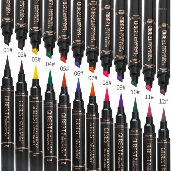 

pcs double-headed seal color eyeliner waterproof quick-drying long lasting eye liner pencil tslm11
