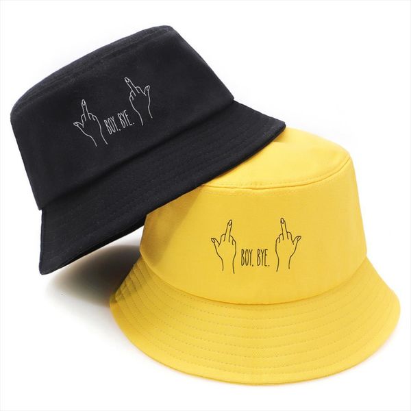 

bye foldable bucket hat for men headwear womens fishing hats autumn funny beach caps fashion white bob chapeau, Blue;gray