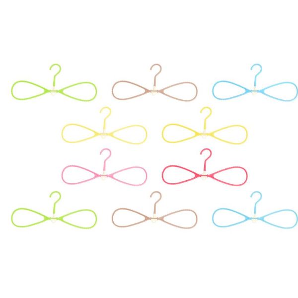 

10pcs rotary hangers cabinet multi-function drying racks (random color) &