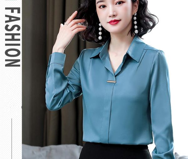 

2021 spring and autumn fashion long sleeve women's shirt@35, White