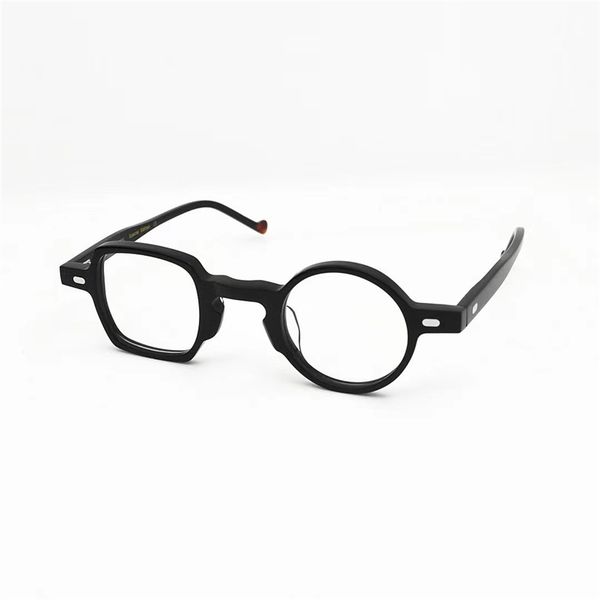 

tart 375 optical eyeglasses for retro style anti-blue light lens plate square and circle full frame with box, White;black