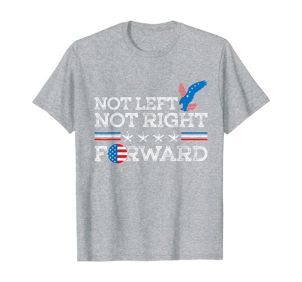 

not left not right forward andrew yang 2020 election gift t-shirt, White;black