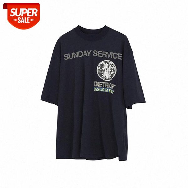 

kanye same style american high street print t-shirt, trendy loose round neck short sleeve tee male #7w1j, White;black