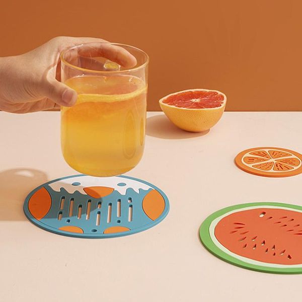 

mats & pads 1pc small household cartoon heat insulation pad dining table mat kitchen anti-scalding pot creative thick non-slip