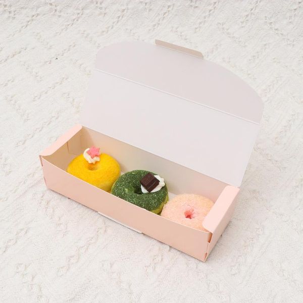 

gift wrap 20pcs rectangular biscuit boxes paper cookie container baking packaging box party supplies (blue with golden edge)