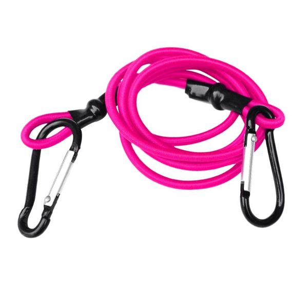 

4mm 3ft elastic kayak tow leash line safe lanyard with 2 carabiner hooks rafts/inflatable boats