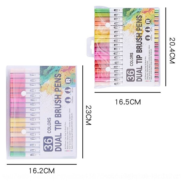 

tr3r water color marking based double head watercolor penmarker painting pens setsoft headdrawing notesmarking penart painting materials, Black;red