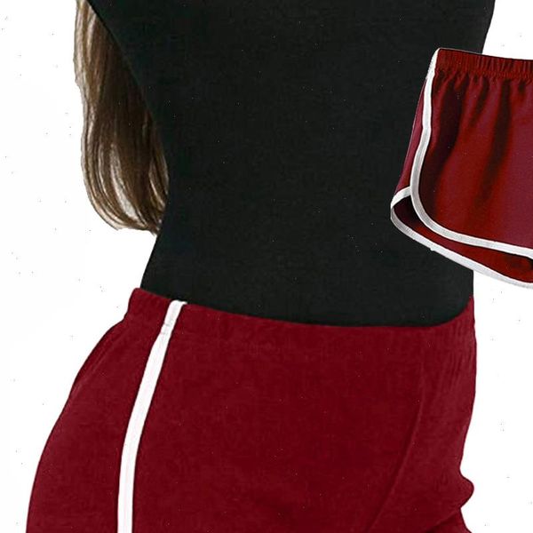 

womens short women sports shorts gym workout waistband running jogging summer beach pants plus size s xxl drop, White;black