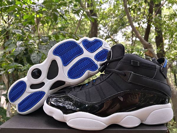 

new 6 rings men basketball classic alternate white blue chameleon for mens sneakers sports shoes size 8-12