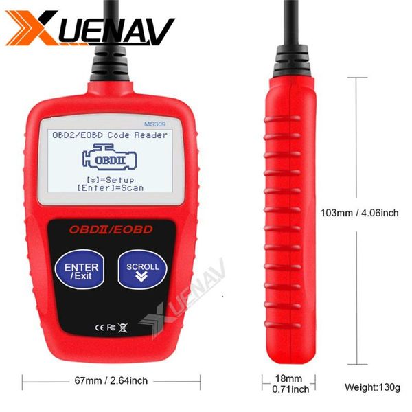 

code readers & scan tools ms309 obdii reader ms 309 scanner diagnostic tool for multibrand cars in stock auto