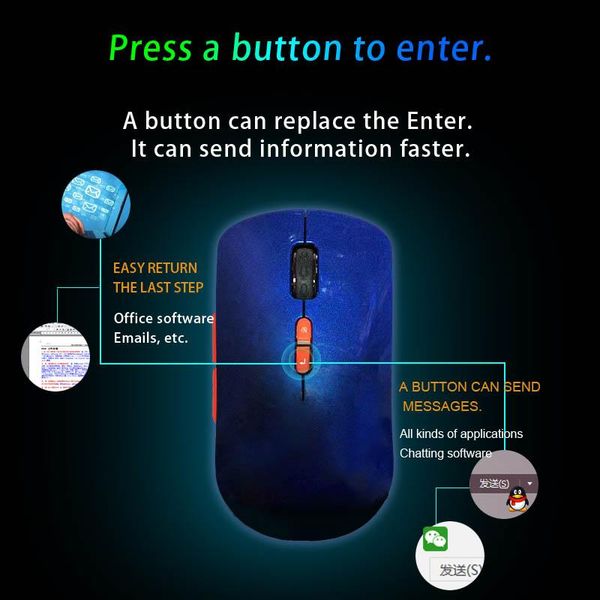 

2.4g wireless smart voice mouse control enter key multi-language usb charging mice