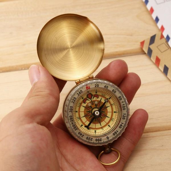 

pure compass pocket watch retro clamshell outdoor mountaineering multi-function with cover luminous gadgets