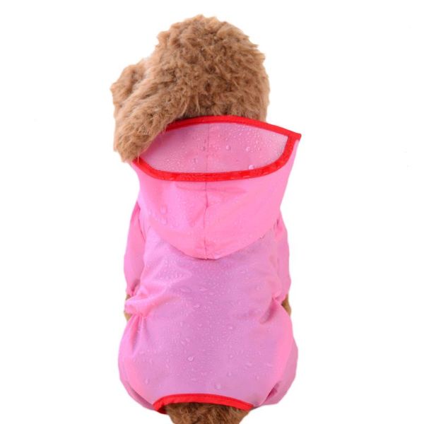 Roupa impermeável da capa da chuva do cão Roupa do casaco de chuva do cachorrinho com o animal de estimação do poodle de Pomeranian do chapéu para cães pequenos