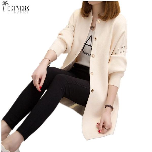 

women's sweaters women sweater 2021spring fashion cardigan knit coat casual large size pure color high-end long autumn outerwear, White;black