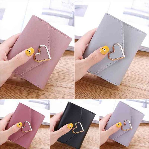 

fashion womens wallet for credit card holder small slim pu leather cute short purse girls lady wallets women, Red;black