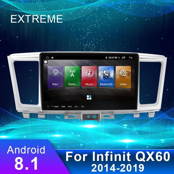 

player extreme 9.66" android 8.1 car dvd usb wifi radio fm video multimedia gps voice navigation for infiniti qx60 2014-2021