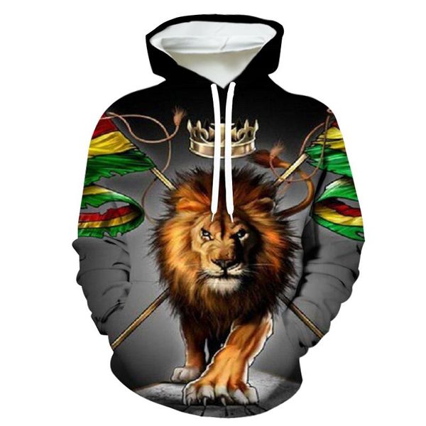 

men's hoodies & sweatshirts fashion pattern 3d printing tiger hoodie and women's 2021 long sleeve four seasons casual brand sports, Black