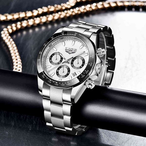 Lige Top Brand Man Sports Кварцевые часы для мужчин Роскошные Водонепроницаемые наручные часы Мода Случайные Мужские Часы Relogio Masculino 210527