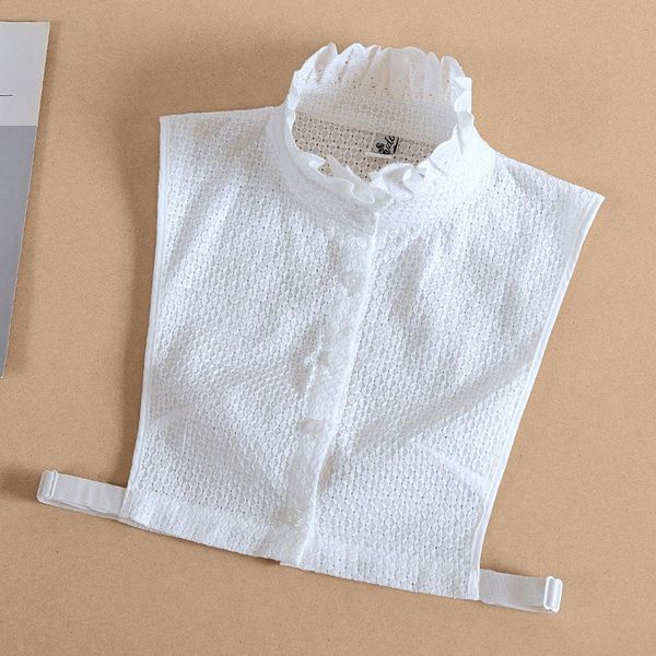 

bow ties white women ruffle stand fake collar false elegant detachable shirt collars for removable neckwear, Black;gray