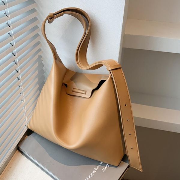 

evening bags large-capacity bag wild 2021 trendy fashion high-quality ladies soft-faced one-shoulder bucket large messenger