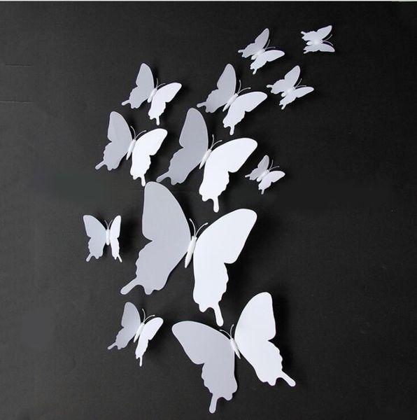 

wallpapers white contact paper butterfly single layer 12 pography colorable pvc wall decoration 3d
