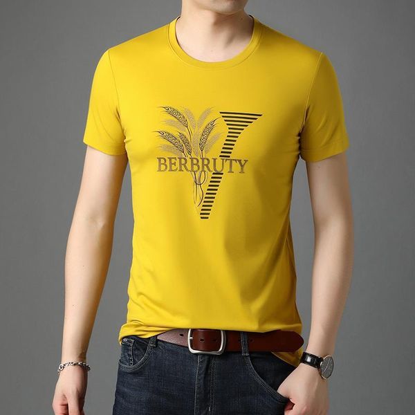 

men's t shirts youth plus large round neck short sleeve fat loose thin half, White;black
