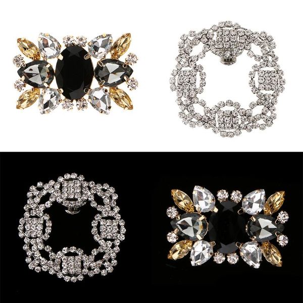 

anklets 4pcs rhinestone crystal metal shoe clips buckle decor for wedding party, Red;blue