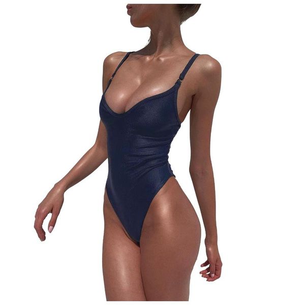 

women's swimwear solid color push-up bikini one-piece brazilian thong summer swimming pool beachwear swimsuit 2021 biquini, White;black
