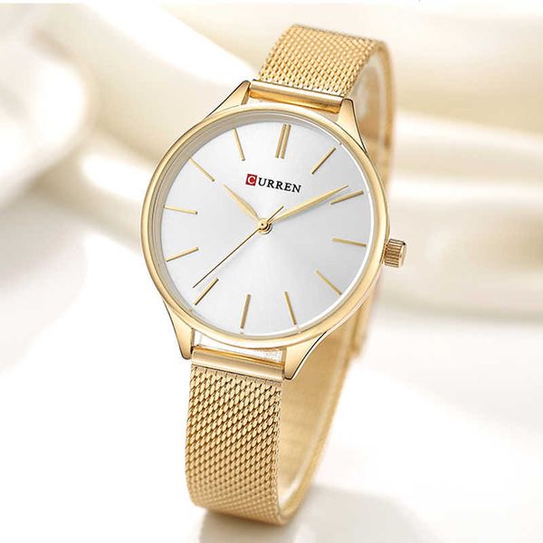 

unique curren watches women luxury brand simple dress ladies watches waterproof mesh female wristwatch relogio feminino 210527, Slivery;brown