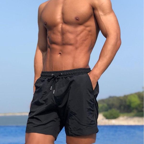

men's shorts 2021 summer sports mid-waist no liner pure cotton fitness three-point pants running squat casual, White;black