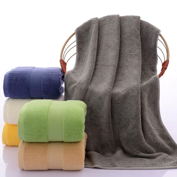 

towel thicken cotton beach terry spa bathroom soft bath towels for adults luxury solid color quick hair drying 70*140cm