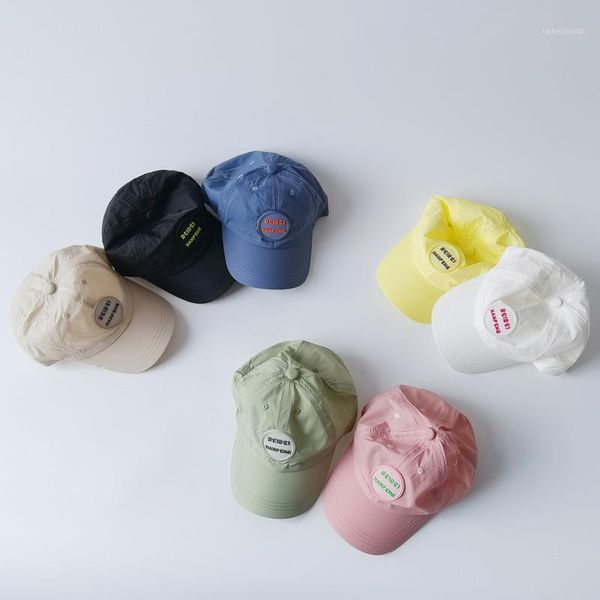 

spring summer baby baseball hats kids boys girls quick drying ventilation outdoor sun peaked caps &1, Yellow