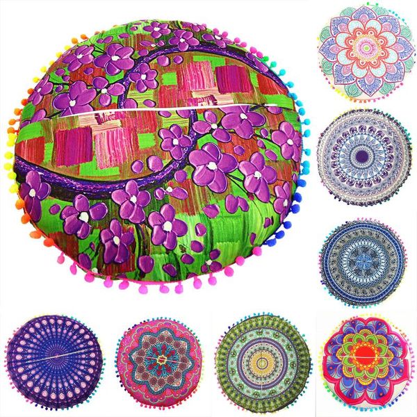 

cushion/decorative pillow fundas de colchÃ³n ottoman cushion pillowcase sofa round bohemian meditation home floor cover 43*43cm