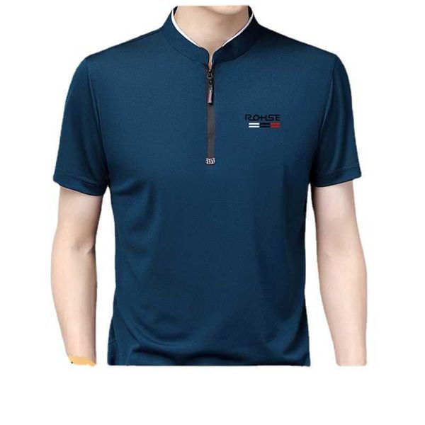 

summer 2021 men's ice silk short sleeve t-shirt youth polo shirt, White;black