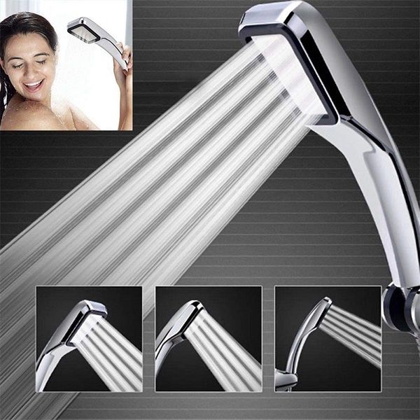 

Bathroom Shower Heads 300 Holes ShowerHead Water Saving Flow With Chrome ABS Rain High Pressure Spray Nozzle Accessories