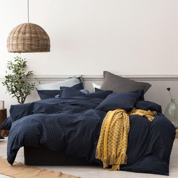

bedding sets style cotton yarn-dyed washed four-piece suit